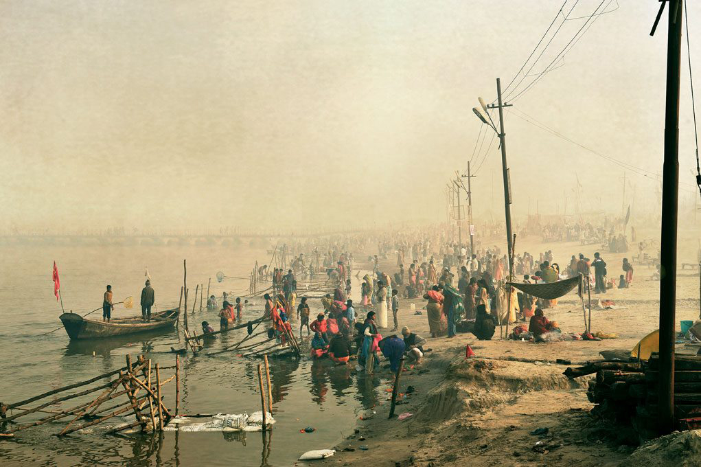 Allahabad, crmonie sur le Gange, 2013